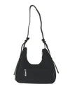Zen Collection Resin Buckle Hobo Shoulder Bag, Black