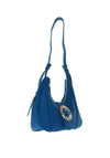 Zen Collection Resin Buckle Hobo Shoulder Bag, Blue