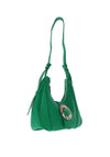 Zen Collection Resin Buckle Hobo Shoulder Bag, Green