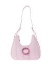 Zen Collection Resin Buckle Hobo Shoulder Bag, Pink