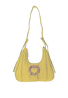 Zen Collection Resin Buckle Hobo Shoulder Bag, Yellow