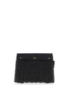 Zen Collection Woven Tassel Cross Body Grab Bag, Black