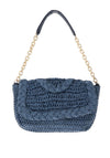 Zen Collection Woven Braid Shoulder Bag, Blue