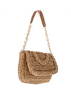 Zen Collection Woven Braid Shoulder Bag, Taupe