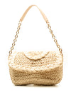 Zen Collection Woven Braid Shoulder Bag, Beige