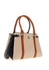 Zen Collection Block Colourway Satchel Bag, Cream Multi