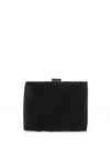 Zen Collection Woven Satin Clutch Bag, Black