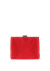 Zen Collection Woven Satin Clutch Bag, Red