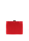 Zen Collection Woven Satin Clutch Bag, Red