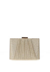 Zen Collection Glitter Pleat Box Clutch Bag, Gold