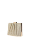 Zen Collection Glitter Pleat Box Clutch Bag, Gold