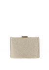 Zen Collection Glitter Pleat Box Clutch Bag, Gold