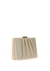 Zen Collection Glitter Pleat Box Clutch Bag, Gold