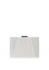 Zen Collection Glitter Pleat Box Clutch Bag, White