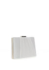 Zen Collection Glitter Pleat Box Clutch Bag, White