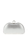 Zen Collection Pearl and Diamante Embellished Clutch Bag, Silver