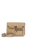 Zen Collection Small Flap Over Crossbody Bag, Beige