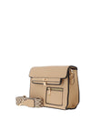 Zen Collection Small Flap Over Crossbody Bag, Beige