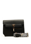 Zen Collection Small Flap Over Crossbody Bag, Black