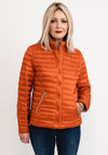 Barbara Lebek Optic Down Reversible Short Jacket, Rust Multi