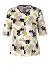 Barbara Lebek Leaf Print Top, White Multi