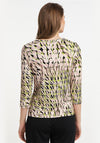 Barbara Lebek Polka Dot & Zebra Print Top, Pink Multi