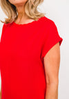 Barbara Lebek Petal Neckline T-Shirt, Red