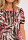 Barbara Lebek Animal Print T-Shirt, Pink & Brown