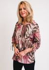 Barbara Lebek Animal Print Tunic, Pink & Brown