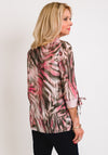 Barbara Lebek Animal Print Tunic, Pink & Brown
