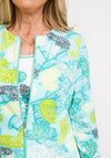 Barbara Lebek Abstract Leaf Print Jacket, Turquoise Multi