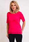 Barbara Lebek Petal Neckline T-Shirt, Deep Pink