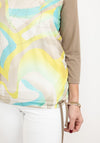 Barbara Lebek V Neck Print T-Shirt, Olive