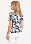 Barbara Lebek Abstract Outline Print T-Shirt, Navy Multi