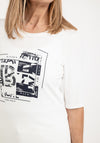 Barbara Lebek Word Graphic Print T-Shirt, White & Navy