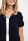 Barbara Lebek Tunic Stripe T-Shirt, Navy