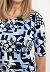 Barbara Lebek Shape Print T-Shirt, Navy & Blue