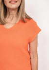 Barbara Lebek V Neck Knit Vest, Orange