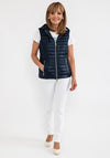 Barbara Lebek Hooded Quilted Gilet, Navy