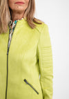 Barbara Lebek Suede Biker Jacket, Green