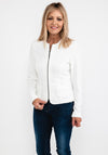 Barbara Lebek Ribbed Zip Short Jacket, White