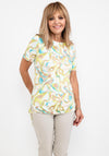 Barbara Lebek Swirl Print T-Shirt, Green Multi