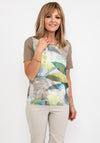 Barbara Lebek Tropical Bird Print T-Shirt, Green Multi