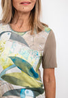 Barbara Lebek Tropical Bird Print T-Shirt, Green Multi