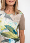 Barbara Lebek Tropical Bird Print T-Shirt, Green Multi