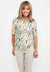 Barbara Lebek Printed Polo Shirt, Beige Multi