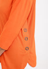 Barbara Lebek Zip Neck Knit Top, Orange