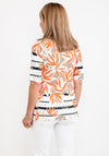 Barbara Lebek Boat Neck Leaf Print T-Shirt, Multi