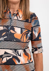 Barbara Lebek Panel Print Polo Shirt, Multi