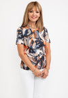 Barbara Lebek Print T-Shirt, Charcoal & Orange